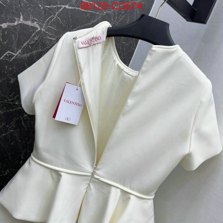 Clothing-Valentino top designer replica ID: CJ3674 $: 129USD