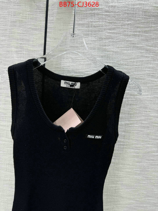 Clothing-MIU MIU buy aaaaa cheap ID: CJ3628 $: 75USD