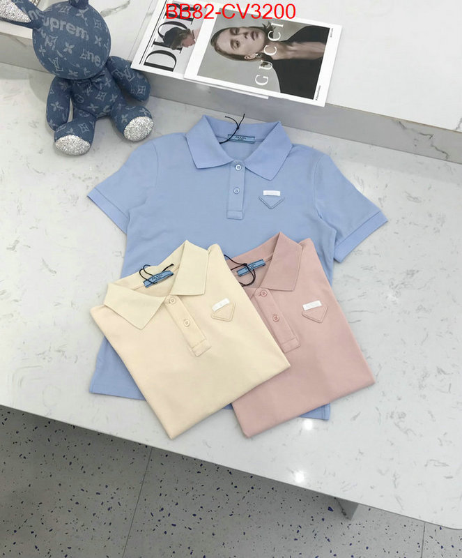 Clothing-Prada aaaaa class replica ID: CV3200 $: 82USD
