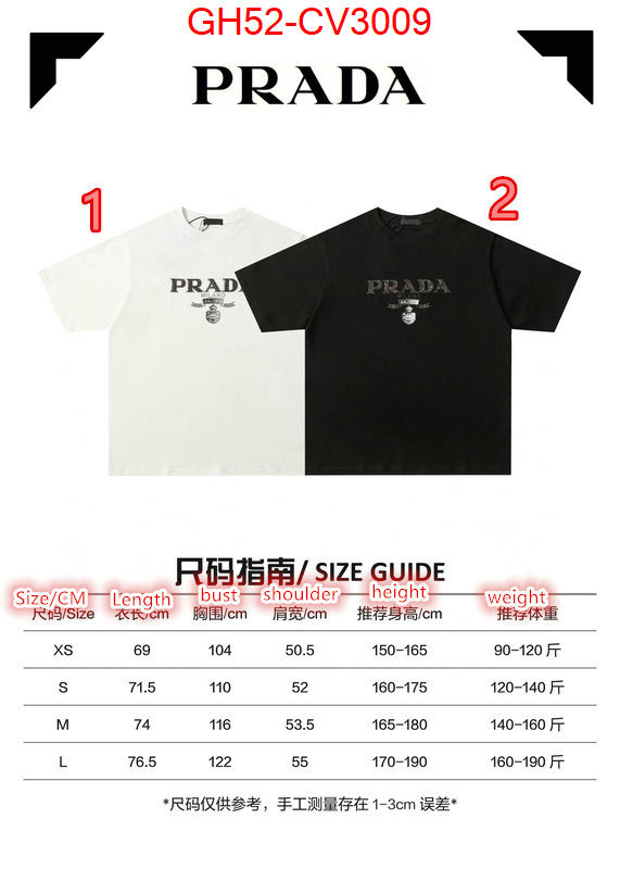 Clothing-Prada buy ID: CV3009 $: 52USD