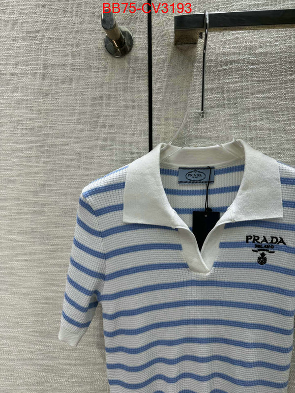 Clothing-Prada high quality customize ID: CV3193 $: 75USD