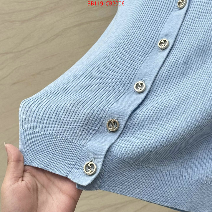 Clothing-Gucci luxury fashion replica designers ID: CB2006 $: 119USD
