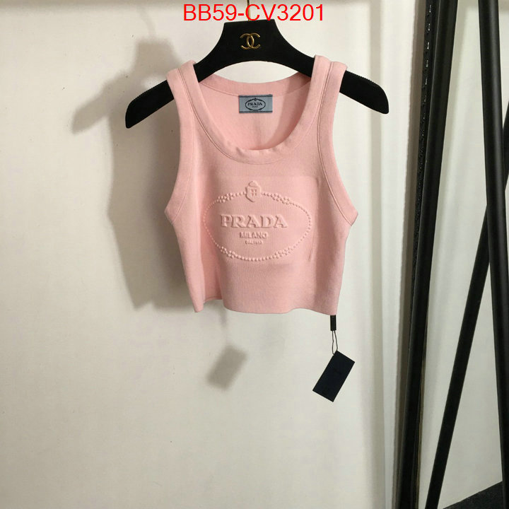 Clothing-Prada shop cheap high quality 1:1 replica ID: CV3201 $: 59USD