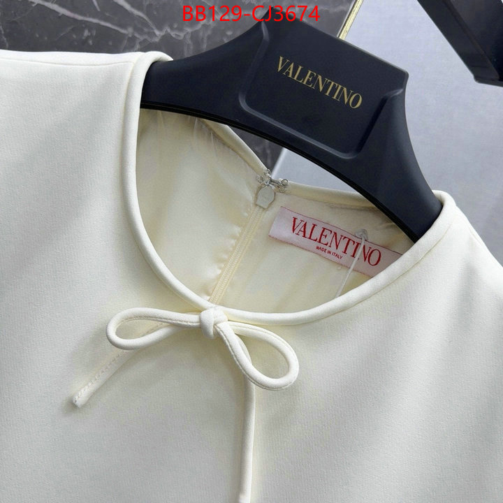 Clothing-Valentino top designer replica ID: CJ3674 $: 129USD