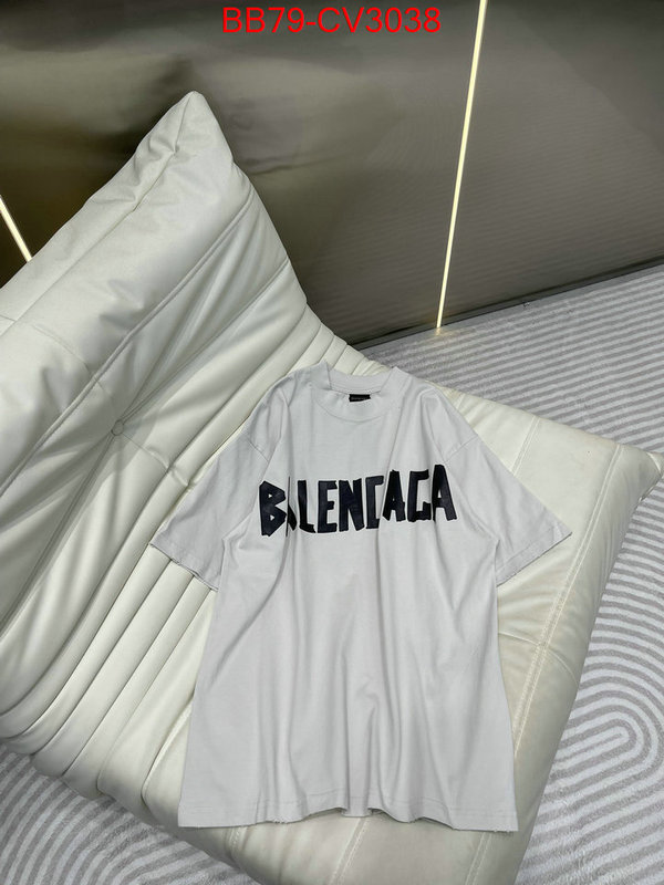 Clothing-Balenciaga top designer replica ID: CV3038 $: 79USD