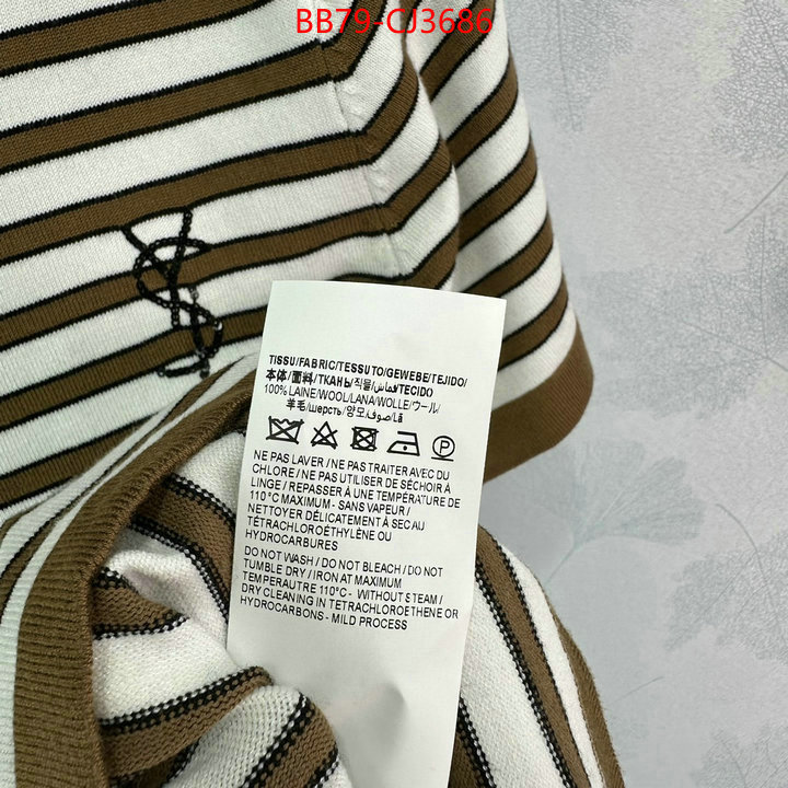 Clothing-YSL wholesale 2024 replica ID: CJ3686 $: 79USD
