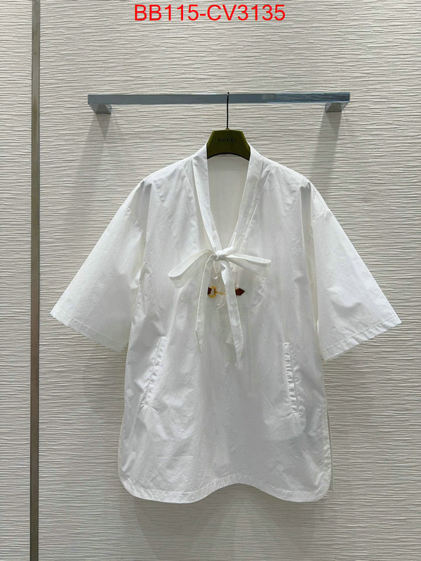 Clothing-Gucci top brands like ID: CV3135 $: 115USD
