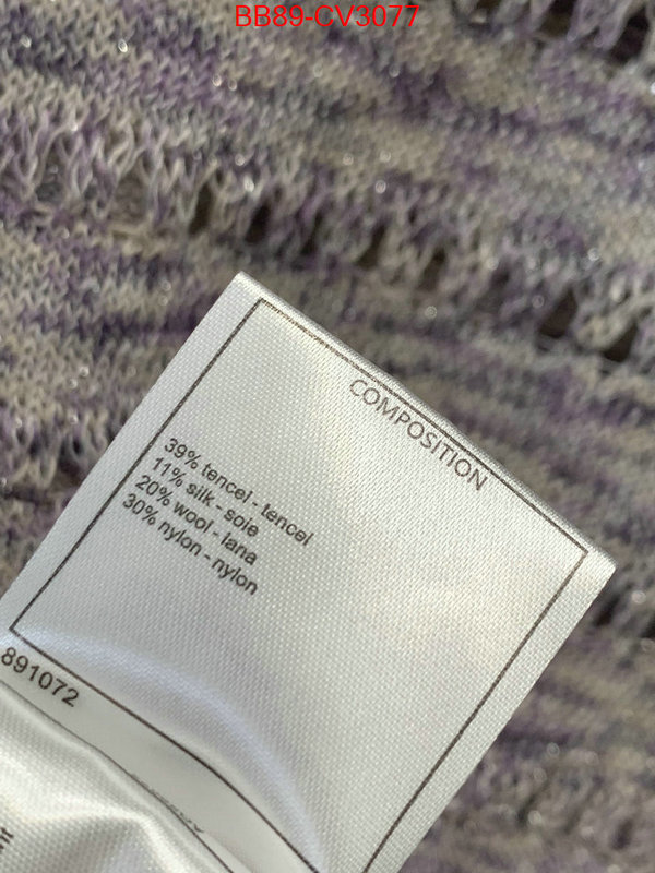 Clothing-Chanel what is aaaaa quality ID: CV3077 $: 89USD