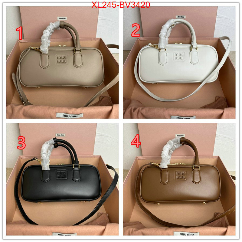 Miu Miu Bags(TOP)-Handbag- high quality customize ID: BV3420 $: 245USD,