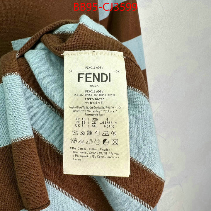Clothing-Fendi best quality designer ID: CJ3599 $: 95USD