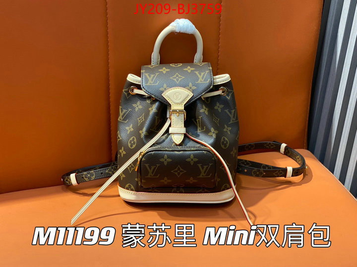 LV Bags(TOP)-Backpack- perfect quality designer replica ID: BJ3759 $: 209USD,