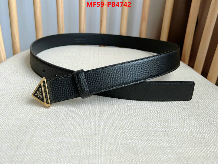 Belts-Prada how to start selling replica ID: PB4742 $: 59USD