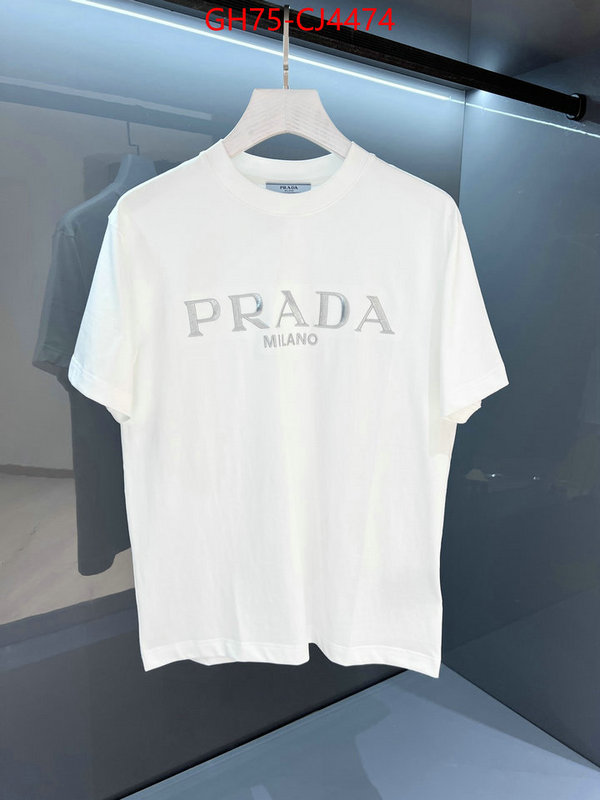 Clothing-Prada 2024 perfect replica designer ID: CJ4474 $: 75USD