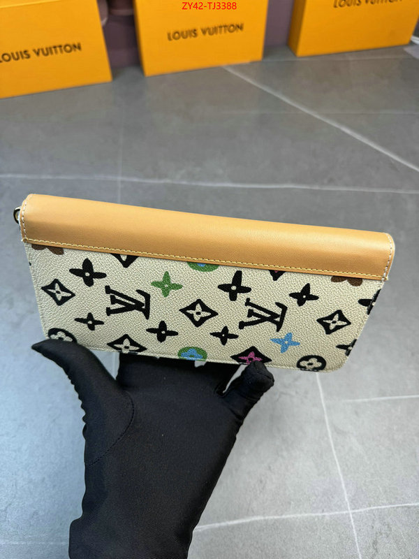 LV Bags(4A)-Wallet outlet sale store ID: TJ3388 $: 42USD,