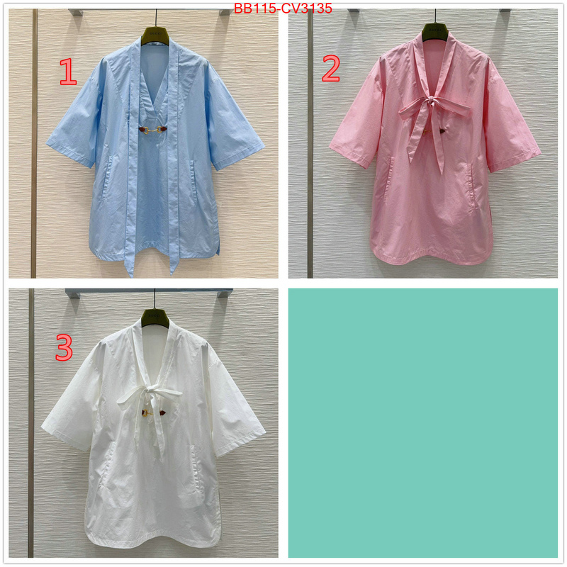 Clothing-Gucci top brands like ID: CV3135 $: 115USD