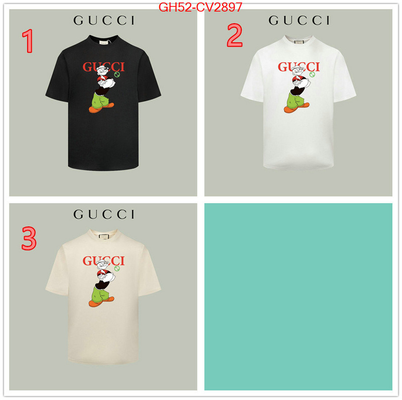 Clothing-Gucci top 1:1 replica ID: CV2897 $: 52USD