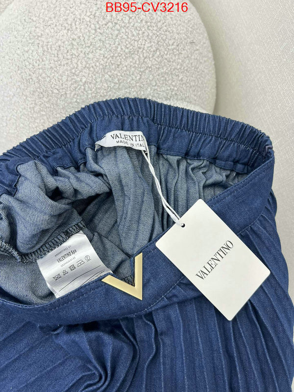 Clothing-Valentino wholesale designer shop ID: CV3216 $: 95USD