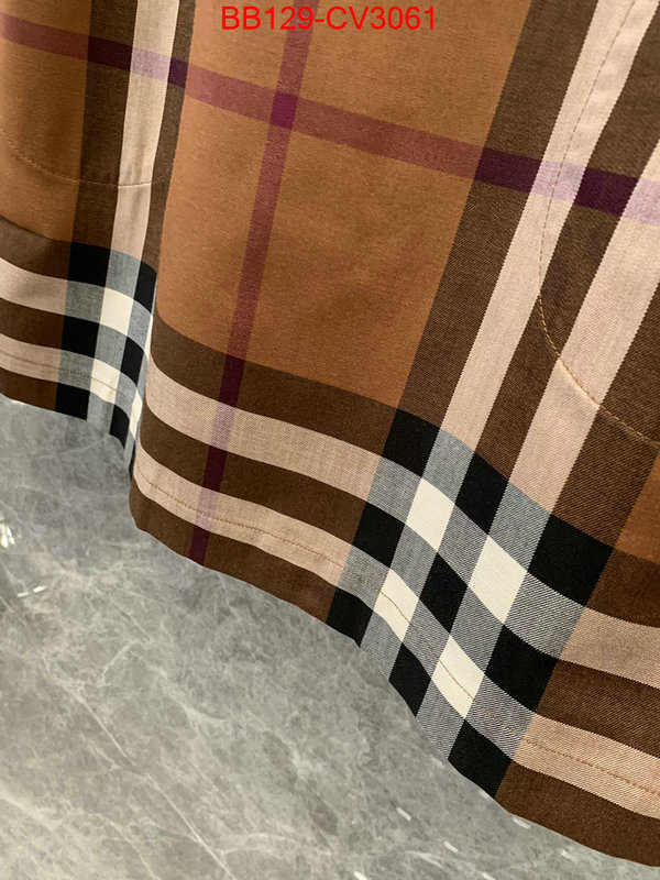 Clothing-Burberry the top ultimate knockoff ID: CV3061 $: 129USD