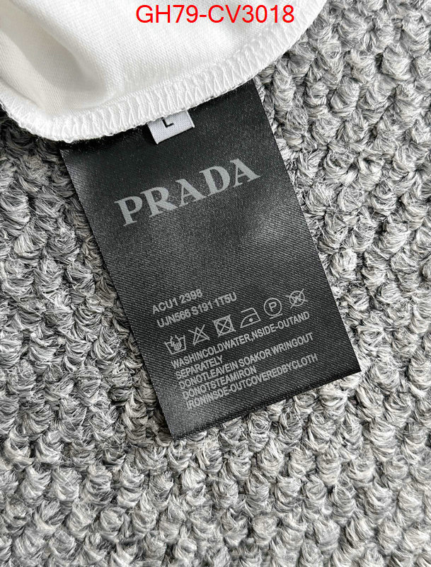 Clothing-Prada wholesale imitation designer replicas ID: CV3018 $: 79USD