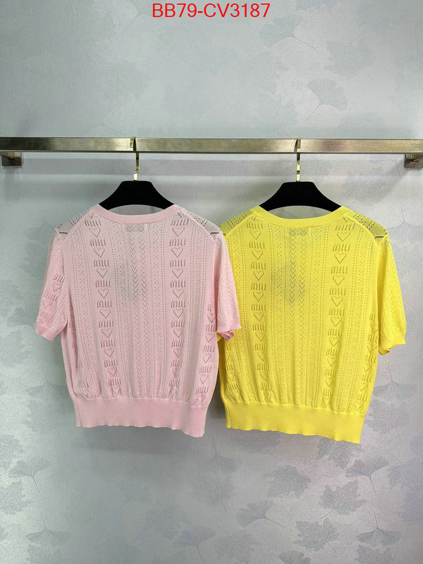 Clothing-MIU MIU buy cheap replica ID: CV3187 $: 79USD