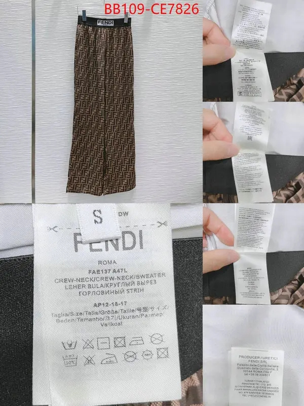 Clothing-Fendi brand designer replica ID: CE7826 $: 109USD