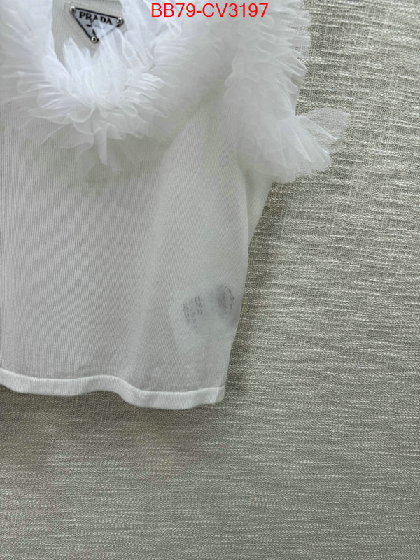 Clothing-Prada best wholesale replica ID: CV3197 $: 79USD