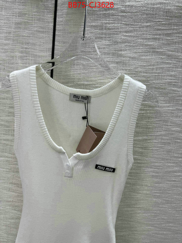 Clothing-MIU MIU buy aaaaa cheap ID: CJ3628 $: 75USD