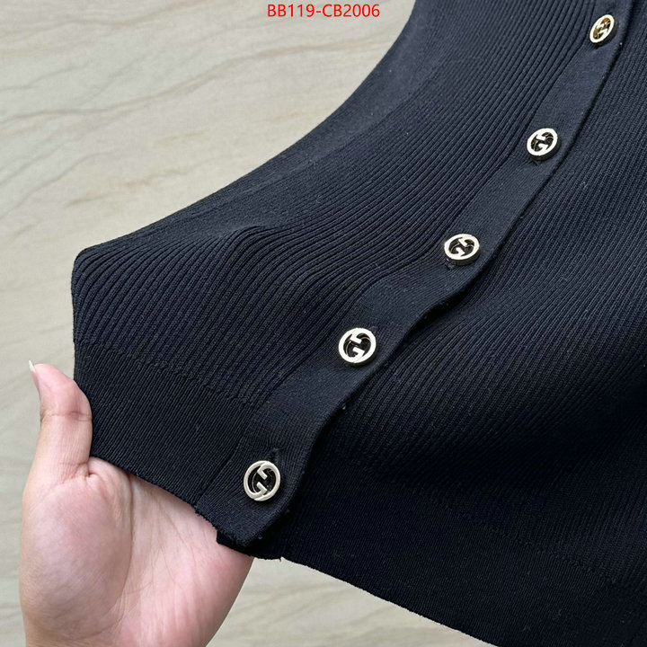 Clothing-Gucci luxury fashion replica designers ID: CB2006 $: 119USD