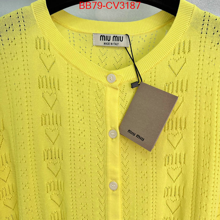 Clothing-MIU MIU buy cheap replica ID: CV3187 $: 79USD
