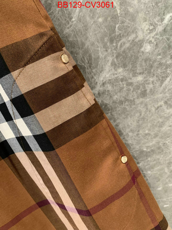 Clothing-Burberry the top ultimate knockoff ID: CV3061 $: 129USD