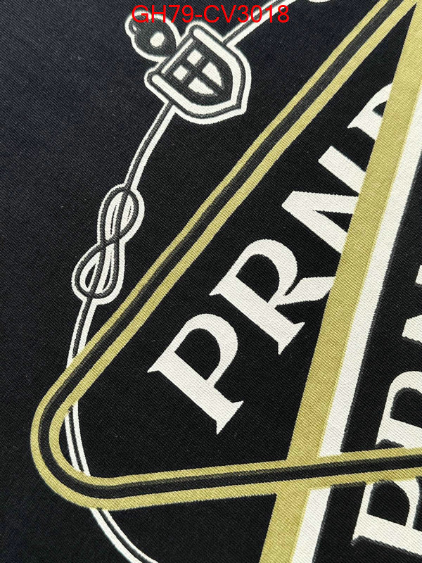 Clothing-Prada wholesale imitation designer replicas ID: CV3018 $: 79USD