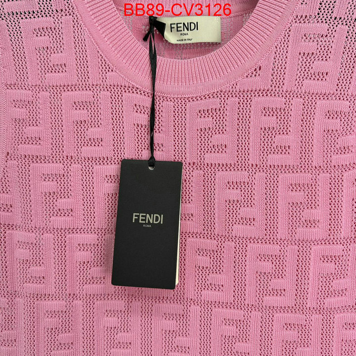 Clothing-Fendi wholesale replica shop ID: CV3126 $: 89USD