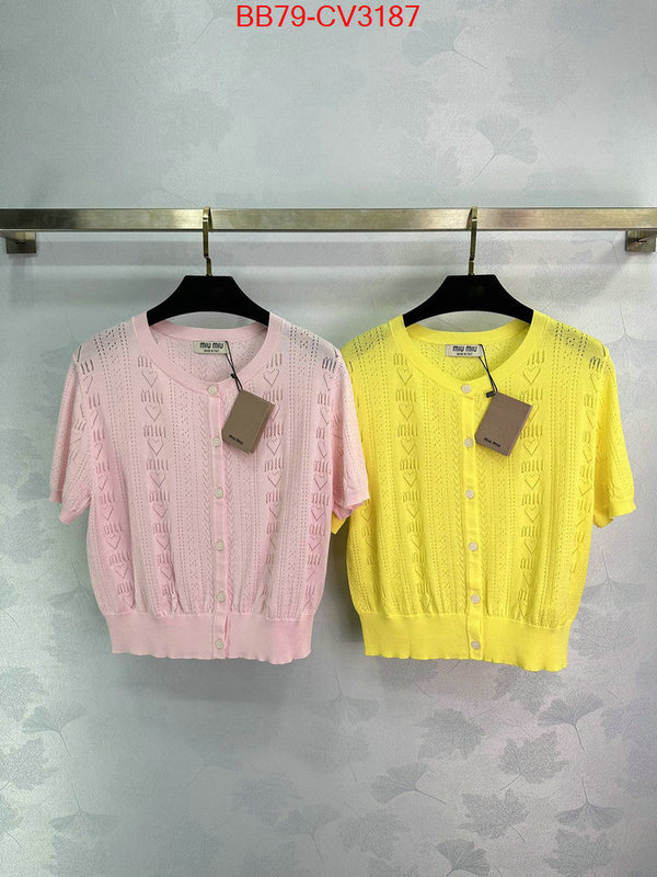 Clothing-MIU MIU buy cheap replica ID: CV3187 $: 79USD