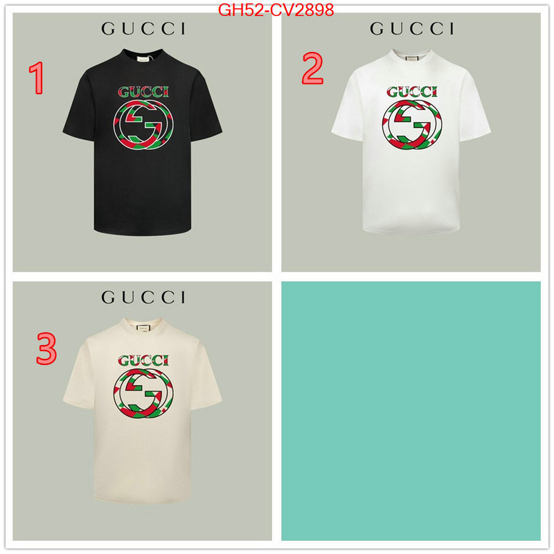 Clothing-Gucci best quality designer ID: CV2898 $: 52USD