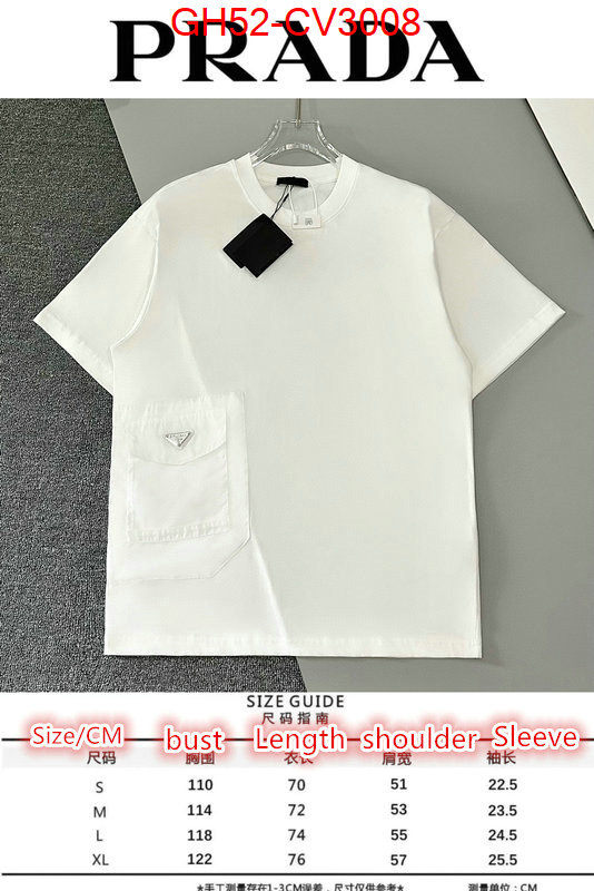 Clothing-Prada online sale ID: CV3008 $: 52USD