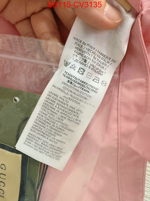 Clothing-Gucci top brands like ID: CV3135 $: 115USD