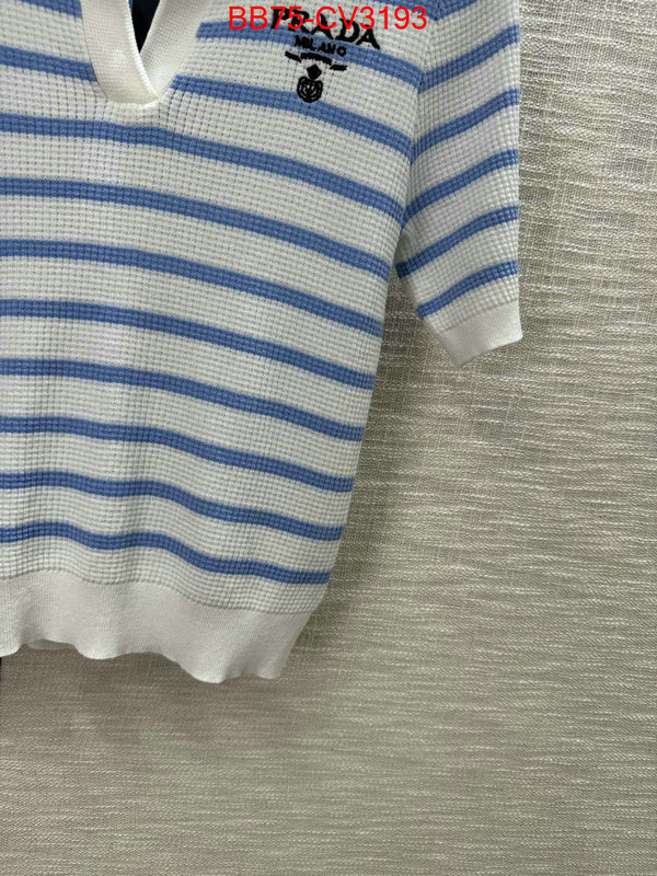 Clothing-Prada high quality customize ID: CV3193 $: 75USD