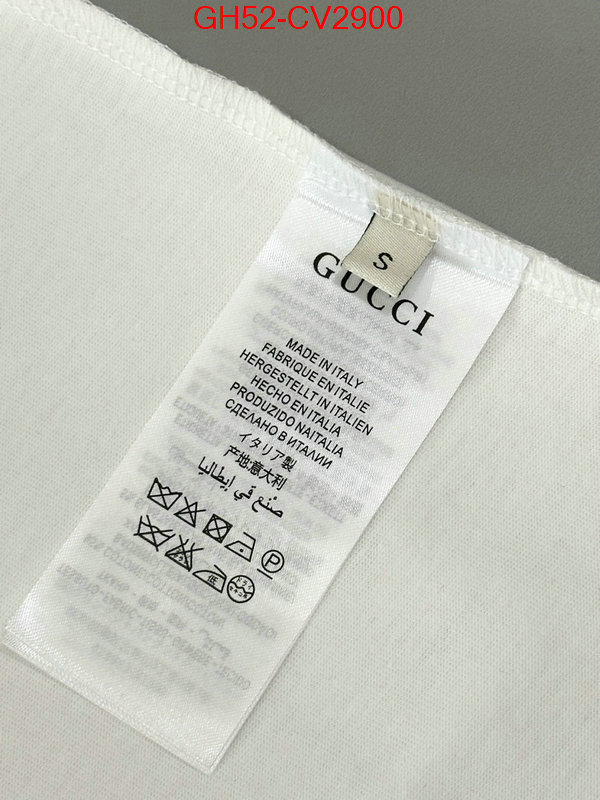 Clothing-Gucci designer replica ID: CV2900 $: 52USD