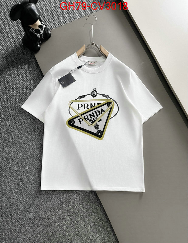 Clothing-Prada wholesale imitation designer replicas ID: CV3018 $: 79USD