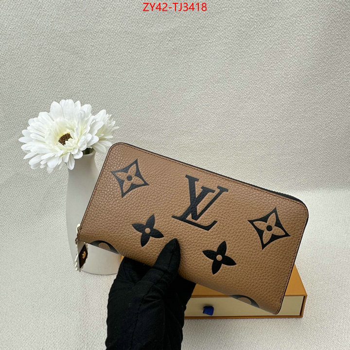 LV Bags(4A)-Wallet where quality designer replica ID: TJ3418 $: 42USD,