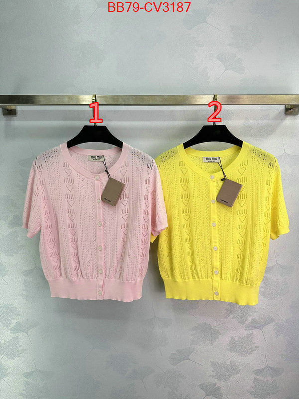 Clothing-MIU MIU buy cheap replica ID: CV3187 $: 79USD