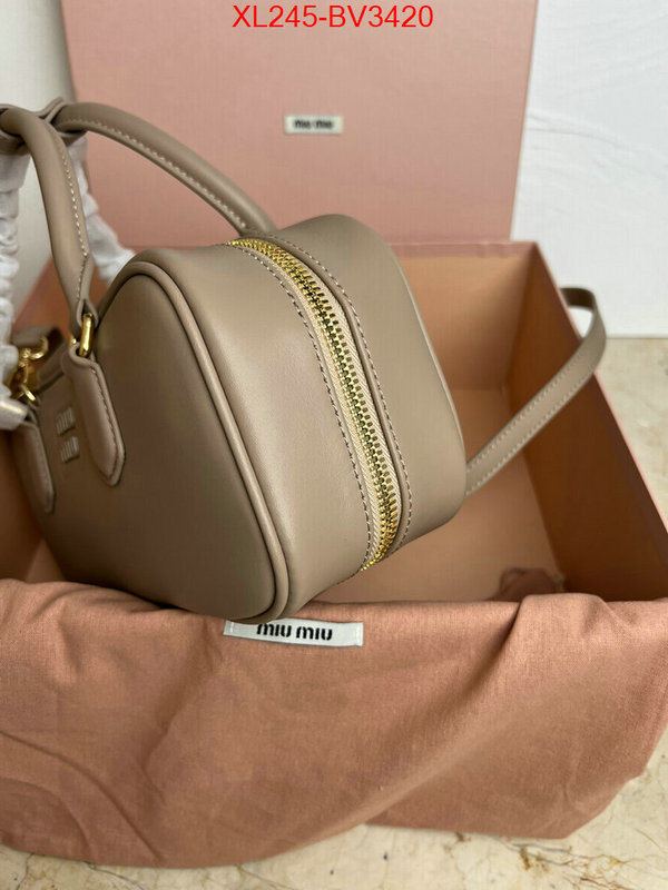 Miu Miu Bags(TOP)-Crossbody- top quality designer replica ID: BV3420 $: 245USD,