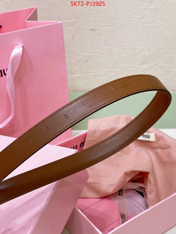 Belts-MIU MIU cheap wholesale ID: PJ3925 $: 72USD