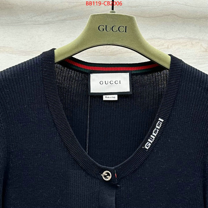 Clothing-Gucci luxury fashion replica designers ID: CB2006 $: 119USD