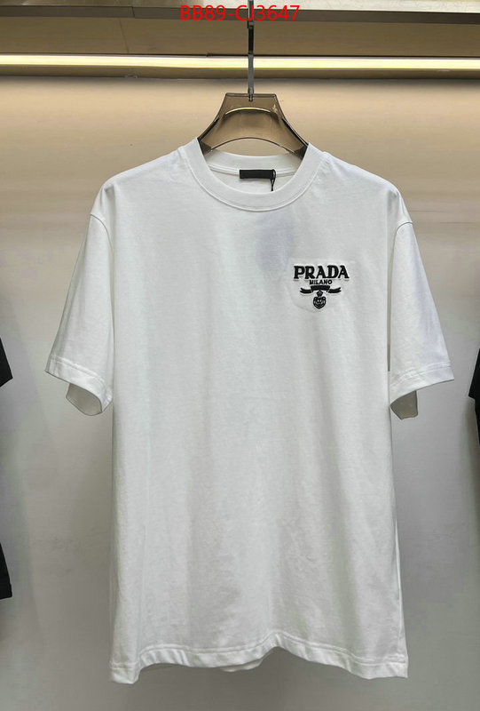 Clothing-Prada 1:1 replica wholesale ID: CJ3647 $: 89USD