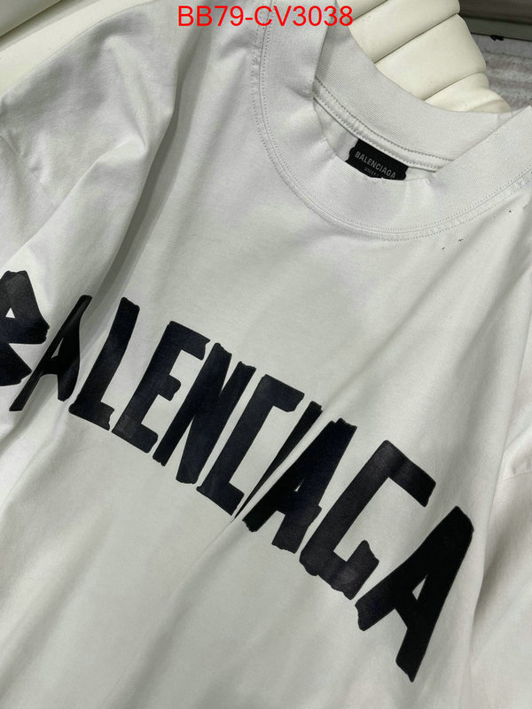 Clothing-Balenciaga top designer replica ID: CV3038 $: 79USD