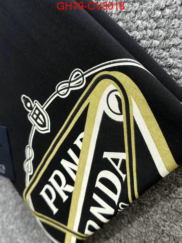 Clothing-Prada wholesale imitation designer replicas ID: CV3018 $: 79USD