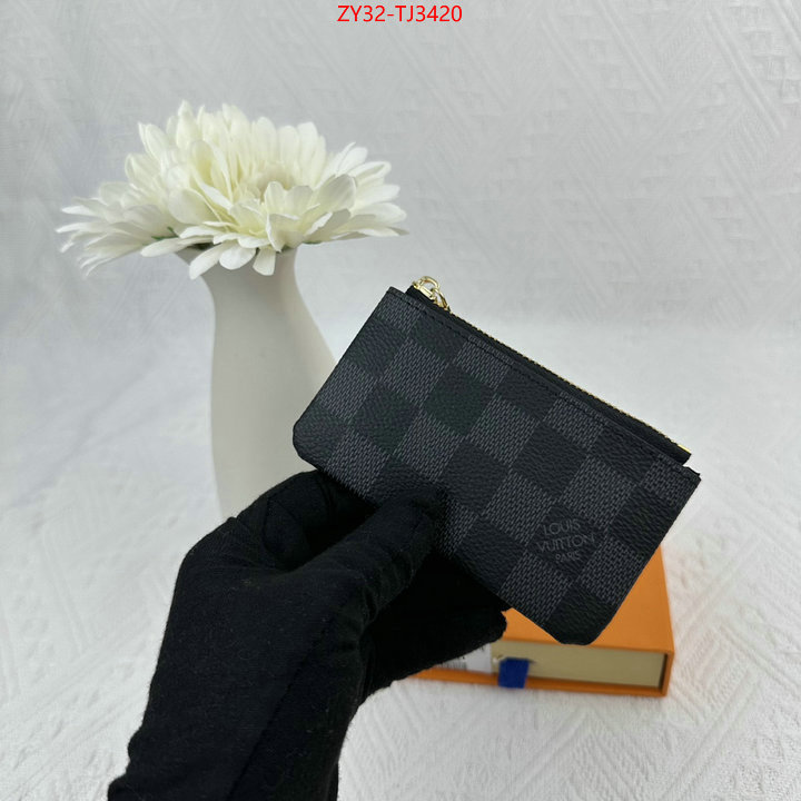 LV Bags(4A)-Wallet shop designer ID: TJ3420 $: 32USD,