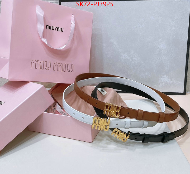 Belts-MIU MIU cheap wholesale ID: PJ3925 $: 72USD