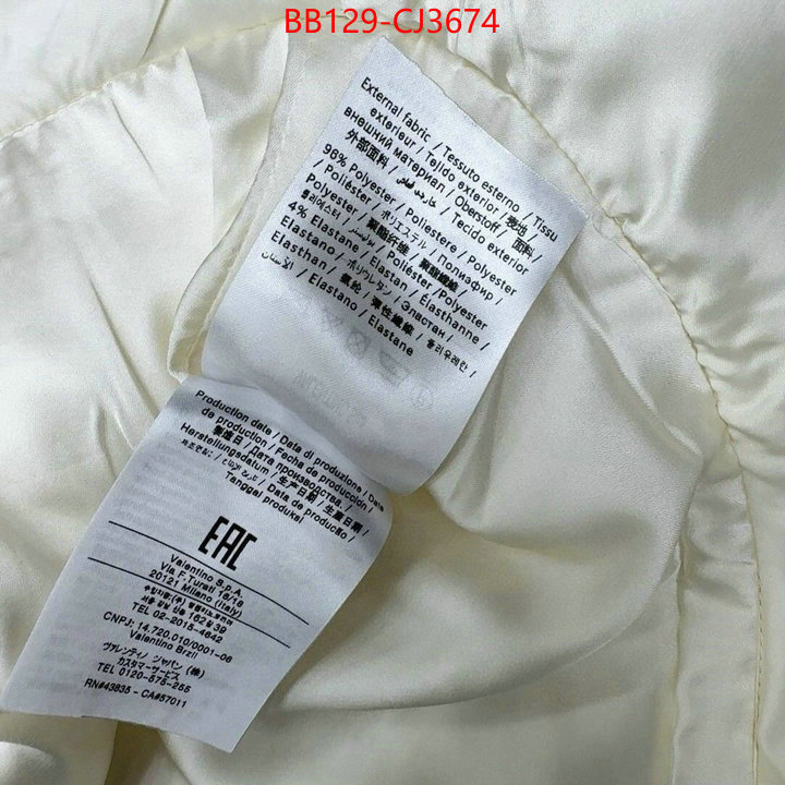 Clothing-Valentino top designer replica ID: CJ3674 $: 129USD